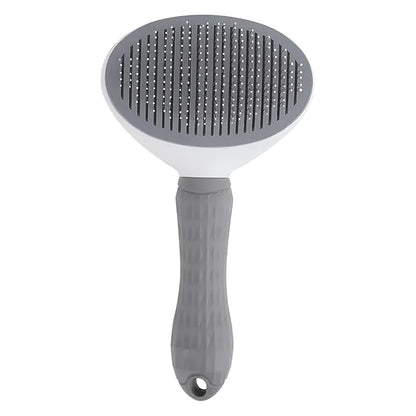 PETS-LAMB Self-Cleaning Dog and Cat Grooming Brush, Suitable for Long or Short Hair, Loose Hair Removal Brush, Easy to Remove, Pet Massage Tool. (GREY)
