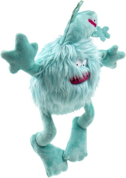 goDog PlayClean Germs Squeaky Plush Dog Toy with Odor-Eliminating Essential Oils, Chew Guard Technology - Seafoam, Small