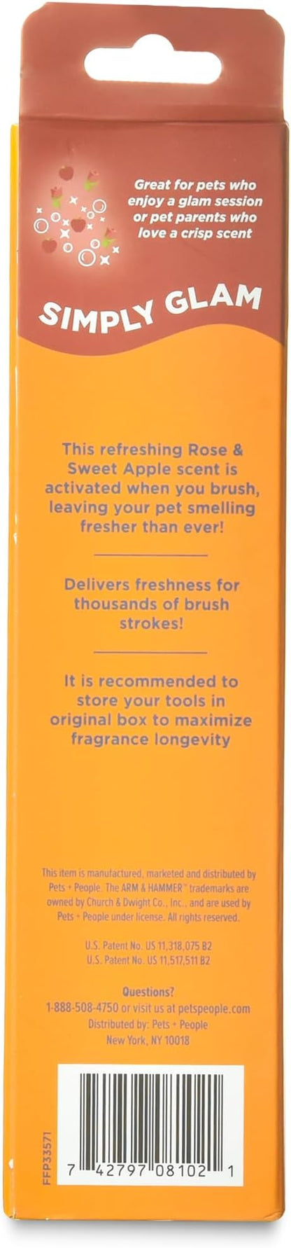Arm & Hammer Deodorizing Pin & Bristle Dog Grooming Brush with Fragrance Transfer Technology – Scented 2-in-1 Dog Brush for Detangling & Shedding, Pet Brushes for Dogs, Sweet Apple & Rose Scent