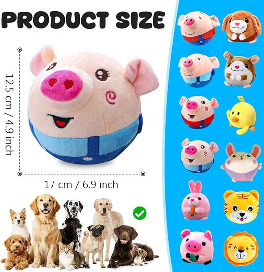 Interactive Dog Toys, 2026 New Active Moving Pet Plush Toy, Rechargeable Squeaky Dog Ball Toy with Talking Sound, Washable Cartoon Pig Plush Toy (#11)