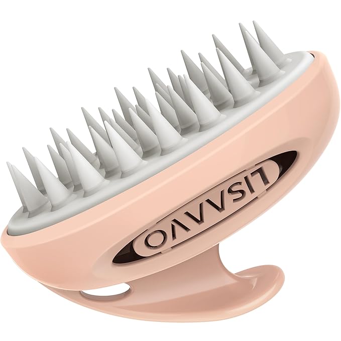 Pet Grooming Brush for Long & Short Hair Dogs Cats,Multi-purpose silicone massage & bath brush for pets,promotes shiny coats,Pink