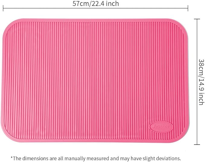Pet Grooming Table Non-Slip Mat - Padded Mat for at-Home Grooming Dogs and Cats,Bathing Mat for Pets, Diameter：57cm/22.44inch (Pink, 57cm/22.44inch)