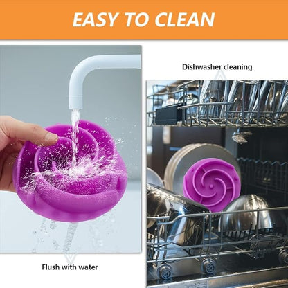 Slow Feeder Dog Bowls Insert, Animire Soft Silicone Slow Eating Dog Food Bowl for Small, Medium and Large Dogs, Compatible with Regular and Elevated Bowls
