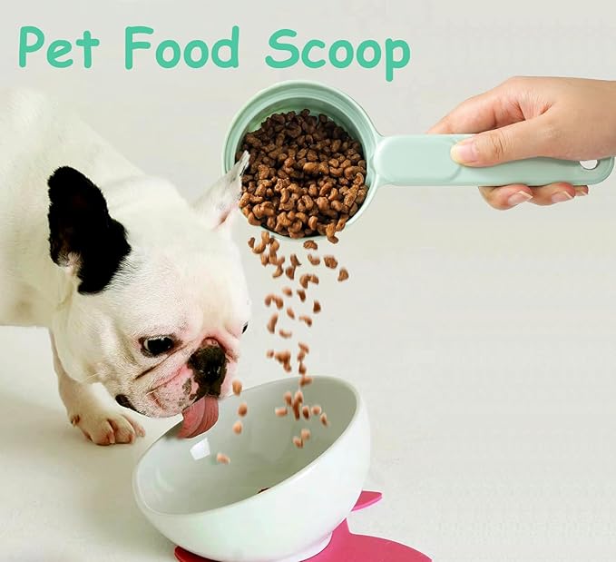 Dog Food Scoop 1 Cup 1/2 Cup - Melamine Dog Food Measuring Cup, Pet Food Scoop for Dog Cat...Comfortable Long Handle for Easy to Scoop Food