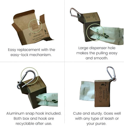 Pawtopia Biodegradable Dog Poop Bags, 60 Count, Certified Home Compostable, Leak-Proof, Easy Open, Standard Size, Supports Sustainable Living