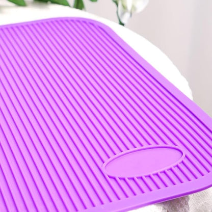 Pet Grooming Table Non-Slip Mat - Padded Mat for at-Home Grooming Dogs and Cats,Bathing Mat for Pets, Diameter：57cm/22.44inch (Purple, 57cm/22.44inch)