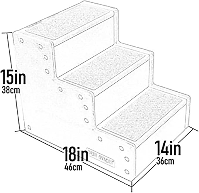Pet Gear Pet Step III & IV Pet Stairs for Small Dogs and Cats up to 50 pounds, Lightweight, No Tools Required, 13 Colors to Choose from, Chocolate, 3 Steps
