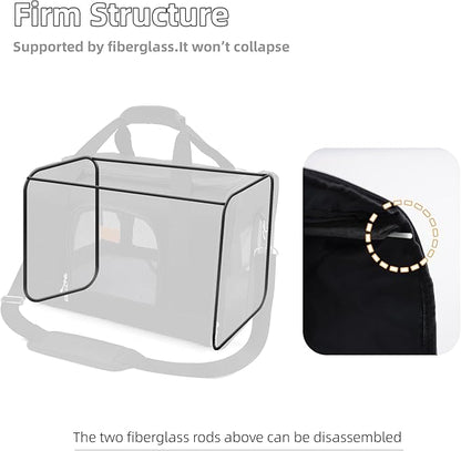 ROYPET Cat Carrier,Portable Pet Carrier Bag for Cats and Small Dogs,Foldable Soft-Sided and Scratch-Proof mesh Cat Bag Pet Carriers,Airline Approved Pet Carrier,Pet Travel Carrier Up to 15 Lbs,Black
