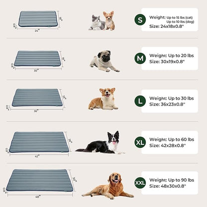 BALANCE Dog Crate Pad, Dog Foam Crate Mat Kennel Pad, Washable Water-Resistant Pet Bed Flat Dogs Cage Mat for Small Dogs, 2 Packs