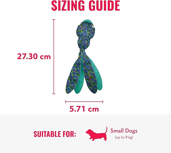 KONG Wubba Finz - Dog Toy for Tug of War & Fetch - Dog Supplies for Puppy & Dog Playtime - Outdoor & Indoor Dog Toy (Blue, Small)