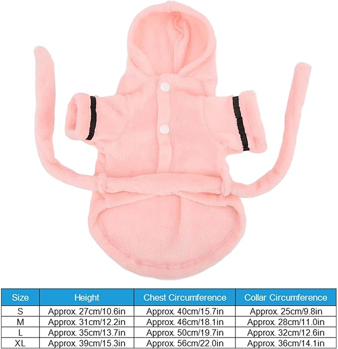 Dog Bathrobe Towel, Dog Drying Coat with Waistband Pink Pet Hooded Robe Puppy Hooded Pajama Bathrobe Dog Bath Robe for Drying Dogs(S)