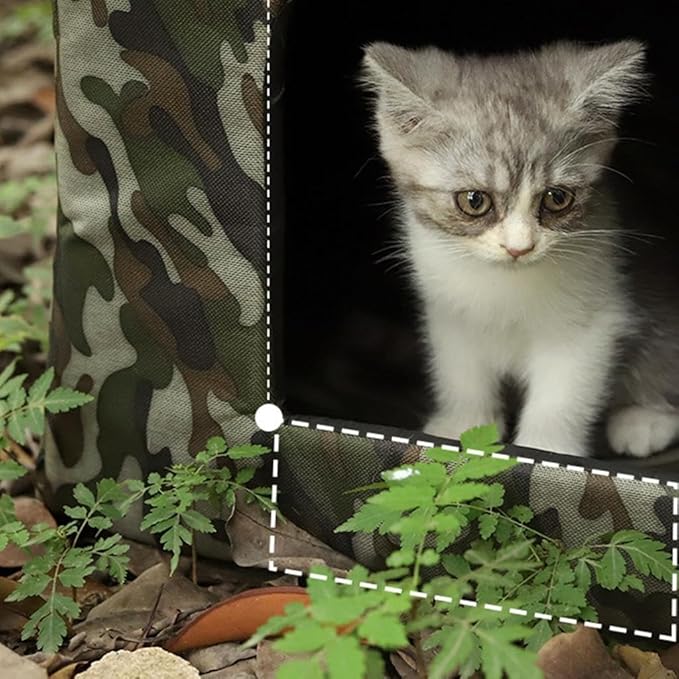 Homeless Pet Tent Puppy Tent House Rainproof Waterproof Cats Sleeping Tent Windproof Stray Cat Dog Winter Bed Folding, Small