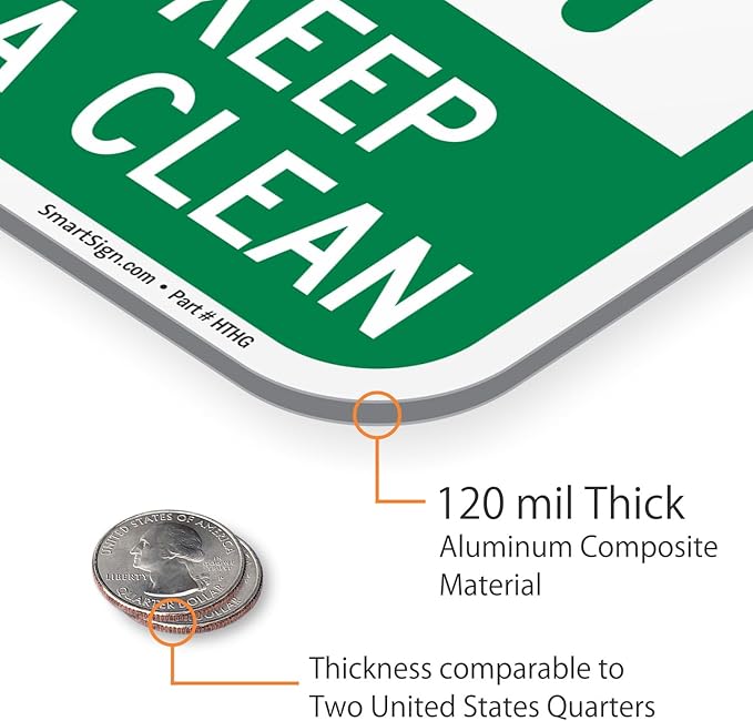 SmartSign Pet Waste Transmits Disease Clean Up After Your Dog Sign - 12" x 18", 120 mil Aluminum Composite (ACM), Engineer Grade Reflective Material, Green and White, Made in USA
