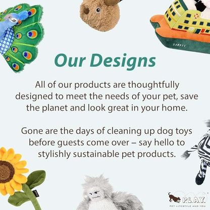 P.L.A.Y. Cute Plush Dog Toys - 1980s Classics Themed Durable Squeaker Chew Toy, Great for Puppies & Small, Medium, Large Dogs - Machine Washable, Recycled Materials (Paw Talk Pink Corded Telephone)