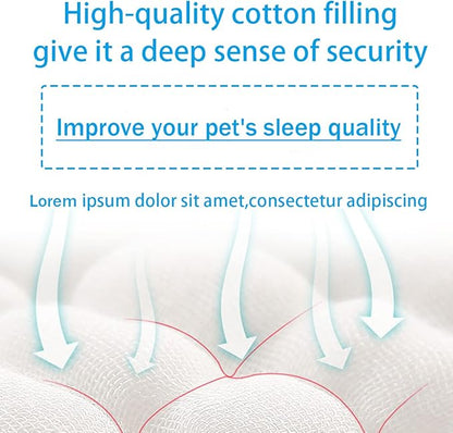 Cat Beds for Indoor Cats - Cat Bed Washable 20/24 inches, Dog Beds for Small Medium Dogs, Anti Anxiety Round Fluffy Plush Faux Fur Pet Bed, Thick Bottom (Blue, Large 24" L x 24" W)