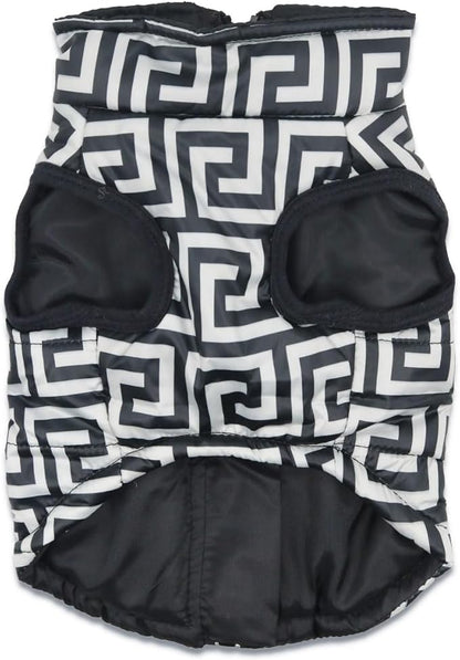 Winter Dog Coats Warm Small Dog Jacket Pet Jackets Puppy Cold Weather Coat Pet Clothes for Small Dogs, X-Large, Geometric