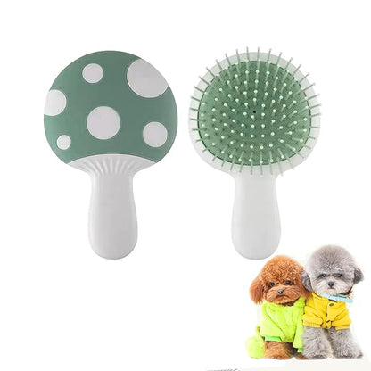 Small Dog Grooming Brush,Mushroom Shaped Puppy Brush Detangling Dog Hair Brushes for Wet or Dry - Perfect for Shih Tzus,Yorkies,Maltipoos - Ideal Puppy Hair Brushes for Maltese Small Breeds (Green)