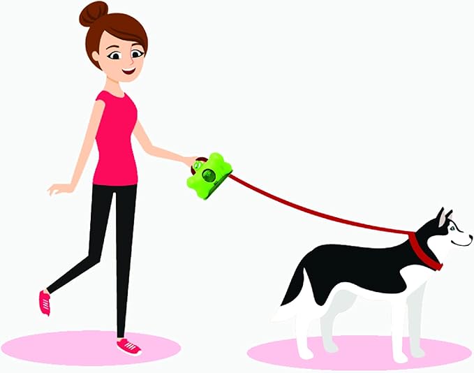 Wholesale 6 Pk Dog Poop Bag Dispenser w/Stainless Steel Carabiner Clip - Dog Waste Poopbags Holder (PB0009)