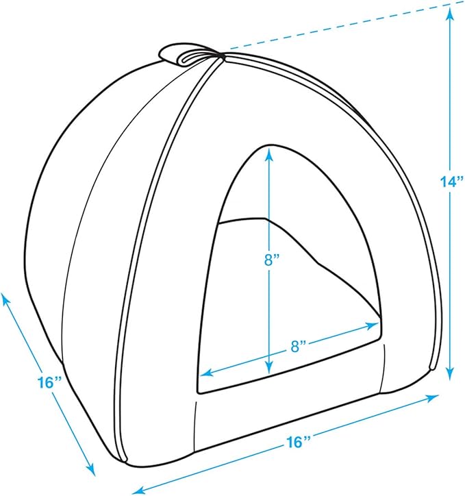 Pet Tent-Soft Bed for Dog and Cat by Best Pet Supplies - Beige Corduroy, 16" x 16" x H:14"