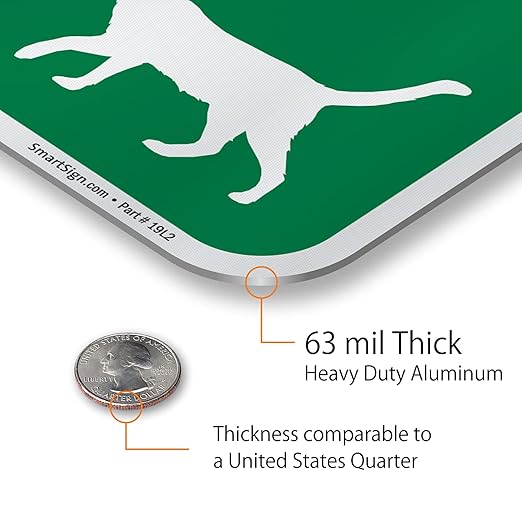 Please Clean Up After Your Pet Sign, 18 x 12 inch, 63 mil thick, 3M Laminated Engineer Grade Reflective Aluminum Sign by Smartsign, Made in USA