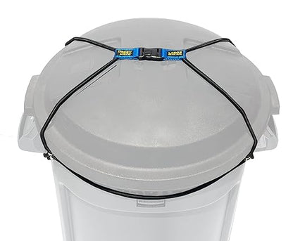 Trash Can Lock - Large - Fits 45 Gallon Trash Cans - Perfect for Dogs, Raccoons, Opossums - Bungee Cord Design Makes Install Simple (Trash Can NOT Included)