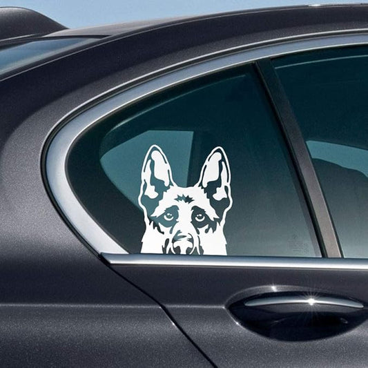 WIRESTER 6 inch Clear Vinyl Decal Sticker Decoration for Car Window (Or Any Flat Surface) - German Shepherd Dog
