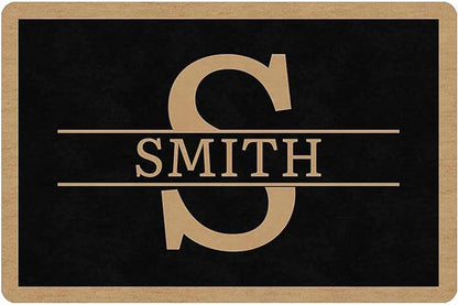 Custom Doormat with Family Name - Personalized Entryway Door Mat Front Door Mat for Outdoor Decor Entrance Mat Housewarming Gift with Anti-Slip Backing