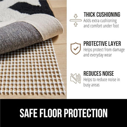 GORILLA GRIP Strong Rug Pad Gripper, 2.5x13 FT, US Designed, Runner Grips Help Keep Area Rugs Safe and in Place, Slip and Skid Resistant Pads for Hard Floors, Under Carpet Cushion Hardwood Protection