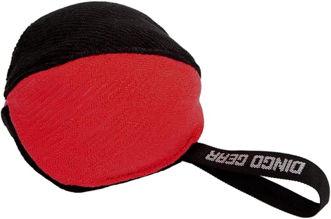 Dingo Gear Dog Tug Toy for Strong Dog, Bite Training, IGP, Fun, French Linen, Big Ball red S02781