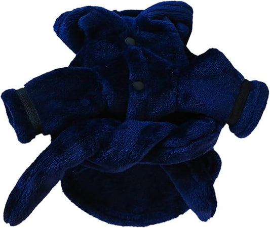 Dog Bathrobe Fast Absorbent Hooded Bath Towel Small Dog Thickened Luxury Pajamas Sleepwear Super Soft Microfibre Pet Bath Robe Nightwear Dog Drying Coat Bag for Puppy Cats Chihuahua Yorkie Poodle