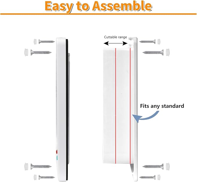 Cat Door for Interior and Exterior Doors with 4-Way Locking System - Pet Door for Cats and Small Dogs, Durable Transparent PVC Flap with Noise Reduction Seals-Viywicz