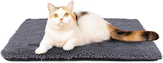 Self Warming Cat Bed Self Heating Cat Dog Mat 24 x 18 inch Extra Warm Thermal Pet Pad for Indoor Outdoor Pets with Removable Cover Non-Slip Bottom Washable Non Electric