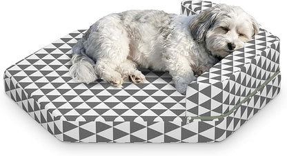 Orthopedic Dog Beds for Small Dogs, Pet Bed with Sides,Removable Bolsters & cleanable Cover，s