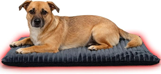 Self-Warming Cat Bed Pad 30x20 inches Self-Heating Cat Bed Mat Thermal Blanket for Indoor Cats & Dogs Stripes Gray