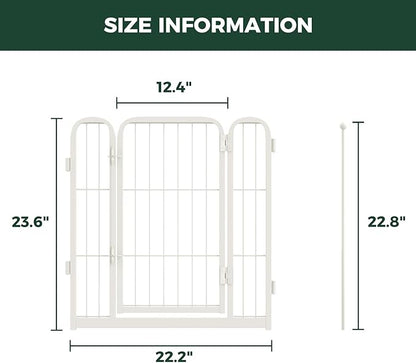 FXW Homeplus Unleashed Dog Playpen Designed for Indoor Use, 1 Add-on Gate, 24" Height for Puppy and Small Dogs, White│Patented