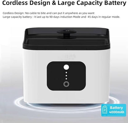 Cat Water Fountain Automatic YSpetclp 4L/135oz Large Capacity,Cordless,Rechargeable, Battery Operated 2 Flowing Modes Dog Fountain, Water Dispenser with Replacement Filters for Cats, Dogs and Pets
