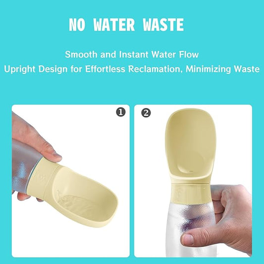 Kalimdor Dog Water Bottle, 19oz Leak Proof Portable Puppy Water Dispenser with Drinking Feeder for Pets Outdoor Walking, Hiking, Travel, BPA Free Food Grade Plastic