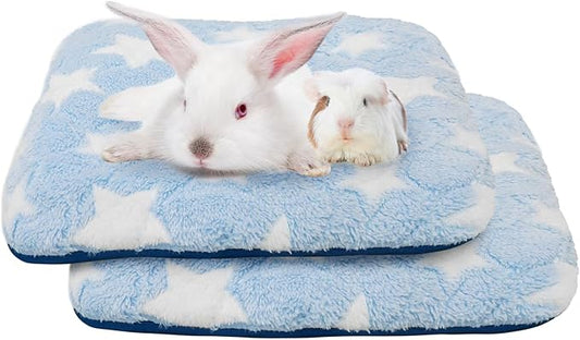 Homimp 2 Pack Guinea Pig Bed, Waterproof Reusable Small Animal Bed,Super Absorbent Pee Pad Mat for Rabbit Bunny Hamster Rat Hedgehog Chinchilla,Washable Fleece Cage Liners 12"x12"