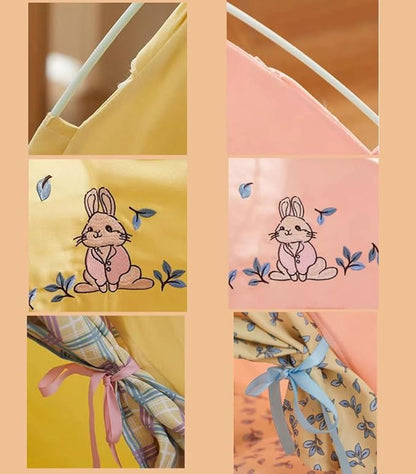 Cute Cat Teepee Cave, Cat Tent Foldable Indoor Outdoor with Thick Mat,Puppy Bed Tent,Bunny Pet Tent Teepee,Portable Dog House Teepee Tent, Cat Bed,Dog Bed Tent,Puppy Bunny,Pet Tent Teepee (Z2, M)