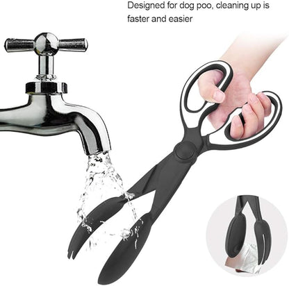 Oumefar Eco-Friendly Pet Dog Cleaner Holder Clip Remover Cat Dog Waste Pooper Dog Cat Pooper Scooper Lawns Grass for Cat Dog Poop Waste (Black)