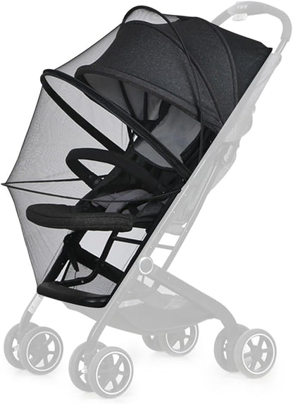 DUOMI Mosquito Net for Stroller,Encrypted Stroller Mosquito Net Full Cover with Double Zipper,Breathable & Foldable Netting for Baby Cover(Black)