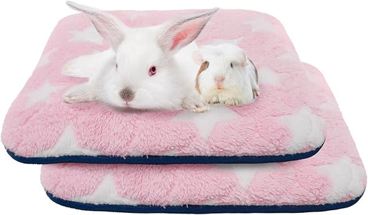 Homimp 2 Pack Guinea Pig Bed, Waterproof Reusable Small Animal Bed,Super Absorbent Pee Pad Mat for Rabbit Bunny Hamster Rat Hedgehog Chinchilla,Washable Fleece Cage Liners 12"x12"