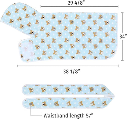 HDE Dog Bathrobe Super Absorbent Quick Drying Puppy Towel Wrap Coat Adjustable After Bath Robes with Hood for Dog Sizes S-XXL Teddy Bears XXL