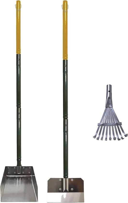 Four Paws Wee-Wee Pooper Scoopers for Dogs l Outdoor Rake l Spade & Pan l Pooper Scooper Set,Black