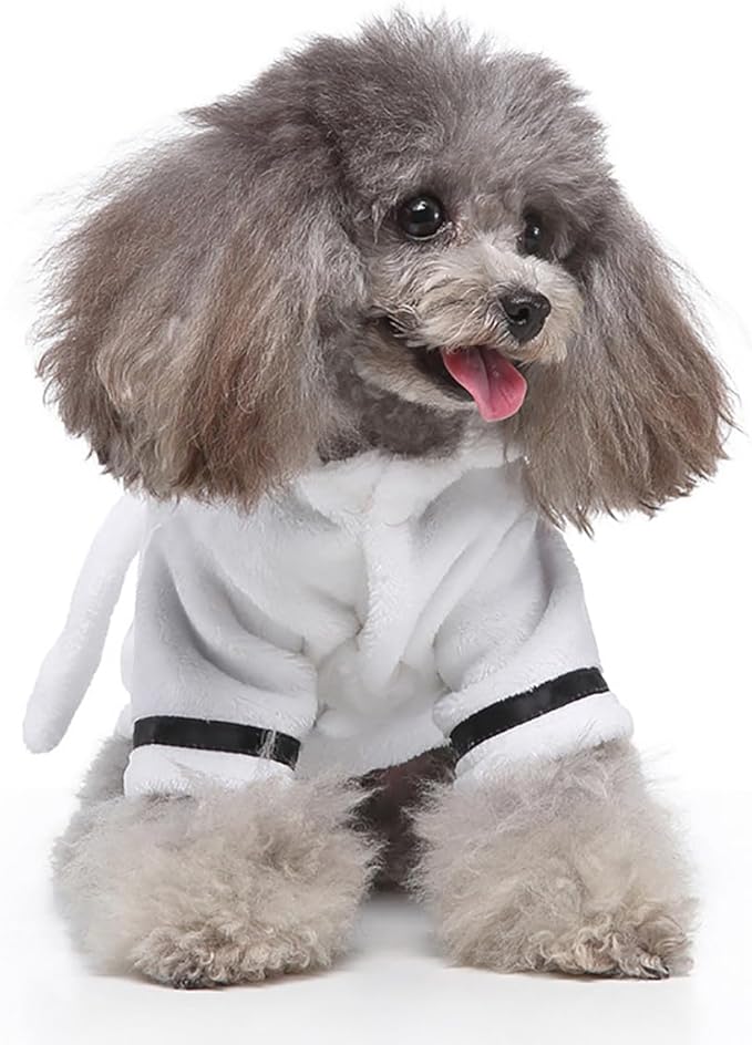 Luxury Soft Flannel Pajamas Puppy Quick Drying Bath Robe Super Absorbent Towel for Small Dogs & Cats