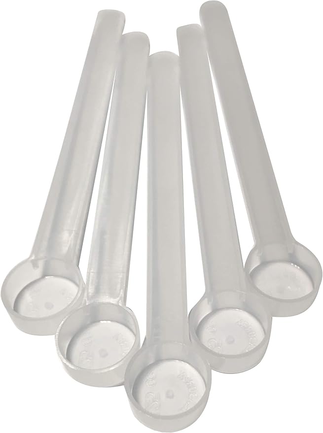 1/2 Teaspoon (2.5 mL) Long Handle Plastic Measuring Spoon for Coffee, Protein Powder, Pet Food, Spices, Grains, Dry Goods – Food-Grade BPA-Free (Pack of 5)