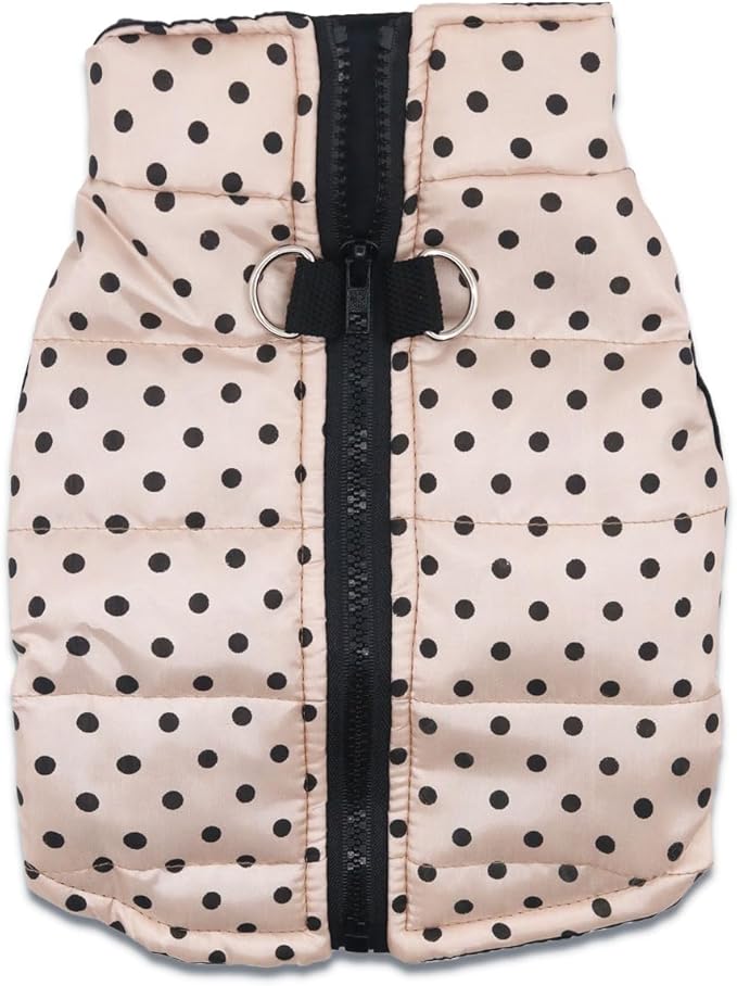 Winter Dog Coats Warm Small Dogs Jacket Pet Dog Jackets Puppy Cold Weather Coat Pet Clothes for Small Dogs, Polka Dots