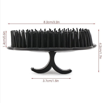 Nıva 2pcs Scalp Massager Shampoo Brush, Massage Hair Brush Floriated Shower Comb for Deep Cleaning Hair Men’s Hand Brush Growth Beard Brush Pet Grooming Brushes (Black)