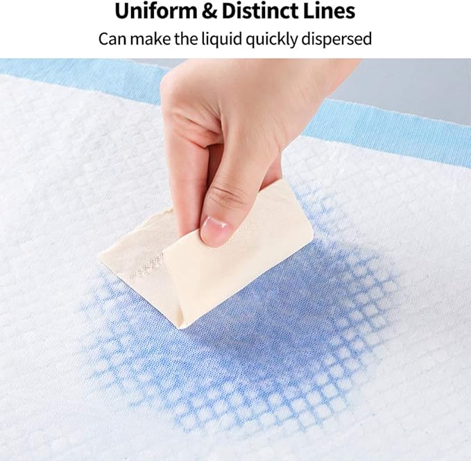 Amakunft Rabbit Pee Pads, Pet Toilet/ Potty Training Pads, Super Absorbent Guinea Pig Disposable Diaper for Hedgehog, Hamster, Chinchilla, Cat, Reptile and Other Small Animal (100pcs-18 x13, Blue)