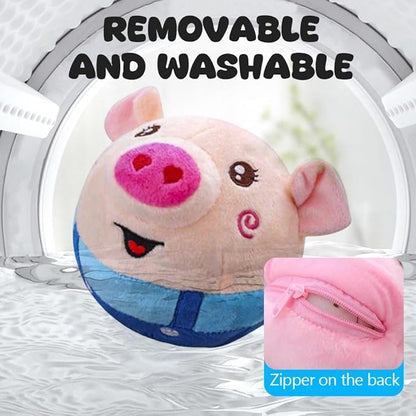 Interactive Dog Toys, 2026 New Active Moving Pet Plush Toy, Rechargeable Squeaky Dog Ball Toy with Talking Sound, Washable Cartoon Pig Plush Toy (#10)